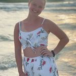 Hollister Floral Print White Two-Piece Set Photo 0