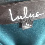 Lulus Cabaret Forest Green Velvet Wrap Dress Size Large Photo 8