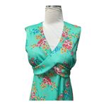 Vintage 60s 70s green floral maxi dress Size Small Photo 3