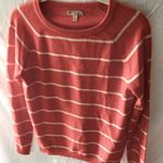 Philosophy : Coral/Cream Stripped Sweater- Cashmere- S Photo 1
