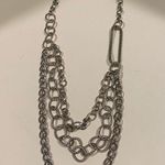 Silver long multilayer link necklace can be worn also as a chain belt Photo 7