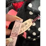 Victoria's Secret Victoria’s Secret Black Polka Dot Babydoll Lingerie with Pink Bow – Size 36C Photo 7