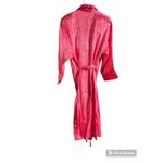 Victoria's Secret NWT gold label Victoria Secret pink/coral color satin full length robe SZ‎ small Photo 2
