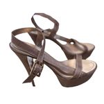 RENÉ CAOVILLA‎ Glitter Strappy Platform Sandal Saddle Brown size 38 $1020 Photo 1