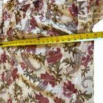 Unique spectrum  Floral Paisley Blouse Lace Sleeves Boho Womens XL Pink Cream Photo 5