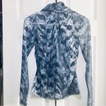 ALLSAINTS Tia Long Sleeve Mesh Top in Inez Blue - US 4 Photo 2