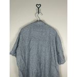 Flax  Linen Button Up Top Size Medium Gray Button Up Oversized Lagenlook Shirt Photo 7