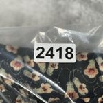 Max Studio  Shirt Womens‎ XS Black Cream Floral Flower Blouse Bohemian Peasant Photo 9