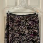 Elle  Grey/Purple Floral Print Midi High-low Skirt Size 8 Photo 3