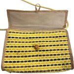 Vintage Mister Ernest Italian Woven Raffia Straw Clutch Brown Photo 1