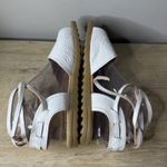 Mexico En La Piel Huarache Sandals White Floral Tooled Strappy Lace Up Womens 8 Photo 5