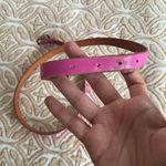 Gap Y2K Pink Genuine Leather Skinny Belt Photo 2