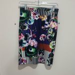 Clover Canyon  Night‎ Matador Stripe, Floral Pencil Skirt Black, White Small Photo 1