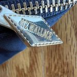 MZ Wallace Metro Nylon Zip Pouch Navy Pink Logo Cosmetic Makeup Bag Travel Case Photo 4