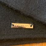 Tahari  Cardigan Large Black Knit Sweater Gold Zip Up Thick Soft Warm Classic Photo 4