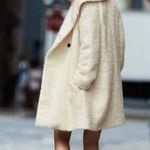 Vince  $825 Fuzzy Knit Boucle Car Coat in Winter White Sz M Photo 0