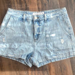 Indigo Rein  Light Blue Distressed Jean Shorts Photo 0