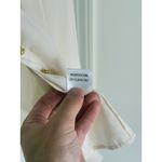 St. John Quiet Luxury Silk Ruffle Button up Blouse 10 Cream Fairy Victorian Photo 8