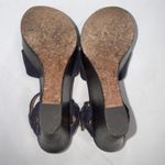 Brooks Brothers Minimalist Blue Classic Preppy Designer Platform Wedges Sandals Photo 13