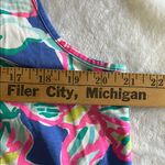 Lilly Pulitzer  BLYTHE TANK DRESS MINI CASA AZUL FLORAL PRINT WOMENS SIZE LARGE Photo 9