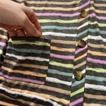 Striped Multicolor Women's cardigan by Joyspun Black Size M Photo 2