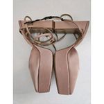 ZARA  Strappy Satin Chunky Platform Heels NEW Beige US Size 8 EU Size 39 Photo 2