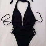SheIn Black One Piece Bathing Suit with Ties NWOT Photo 1