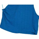 ZARA NWT Cut Out Cable Knit Sleeveless Stretch Cropped Top Round Neck L Blue Photo 4