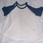 Live Love Dream Cold-Shoulder Baseball T-Shirts Womens X-Small
White Navy Graphic T-Shirt top Photo 9