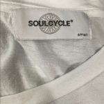 SoulCycle  White Muscle Tee with Gold and Black Graphics Photo 4