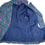 Buttons Vintage 70s Heavy Woven Blazer Jacket S Blue  Lined Pockets Notch Collar Photo 8