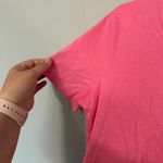 Brooks Brothers NWT 346 Bobbie Brooks Ruffle Neckline Rounded V-Neck Tee Shirt Women's Size Large Photo 2