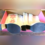 Dolls Kill  Sugar Thrillz 10 GoGo White and Pink Flowers Heeled Zip Boots Photo 3