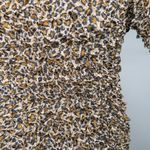 Vintage 90s Leopard Print Bubble Popcorn Shirt Size M Photo 4