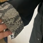 Dress Barn Black Trench Coat with Patterned Cuffs Photo 6