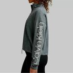 Calvin Klein Half Zip Oversized Athletic Crop Pullover Sz Small Photo 3