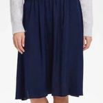 St. Tropez NWT  blue knee length linen skirt XL Photo 0