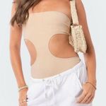 Edikted  Vivie Ribbed Cut-Out Bodysuit Photo 0