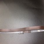 Chic Brown Textured Faux Leather Adjustable Belt Women's Size 8 Photo 3