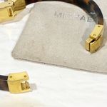 Michael Kors Michael Kors Simulated Tortoise Gold Tone Hinged Bangle Bracelet Photo 2