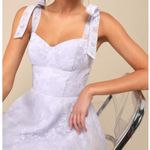 Lulus NWOT Glamorous Sweetie Lavender Burnout Tie Photo 3