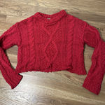 Free People Cutting Edge Cable Cropped Knit Sweater Photo 0