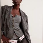 Free People  Herringbone Tweed Grey Jamie Tube Top in 70s Combo Photo 7