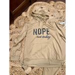 Women’s Casual Lounge Set Hoodie Joggers Tan L Size L Photo 2
