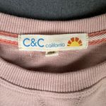 C & C California Womens XL Pink Chrissy Graphic Sunsets Knit Top‎ Long Sleeve Photo 4