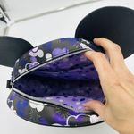 Disney NWOT Mickey Mouse Shoulder Bag Cute Ears Round Chain Strap Black Purple 10" Photo 7
