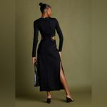 Staud Dolce Long Sleeve Midi Dress Black L Size L Photo 6