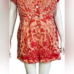 Farm Rio  Jaipur Floral Paisley Linen Romper Size Medium Photo 6