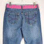 Carolina Blues Size 8 Jeans Capri Cropped Pink Waistband Barbie Raw Waist 1678 Photo 4
