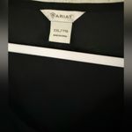 Ariat  Tank Top Womens XXL Black Two Way Crushed Velvet Embroidered Notch Neck Photo 2